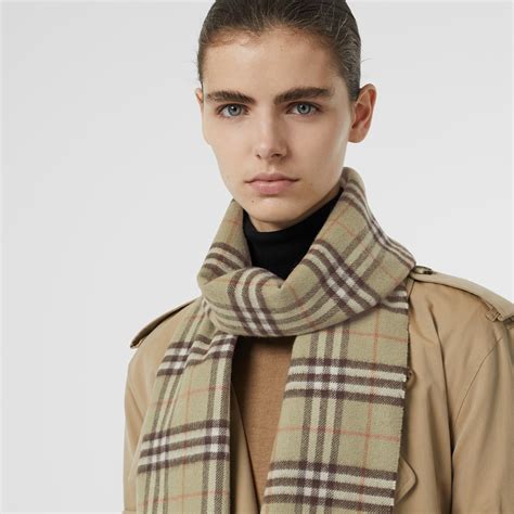 burberry cashmere classic vintage check scarf|burberry check cashmere scarf sale.